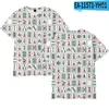 Męskie bluzy chińskie mahjong t shirt mężczyźni kobiety krótkoczestrunkowe T-shirt Summer Boy Dziewczyny Dziewczyny Tee Tee Ice Silk Top Tshirt Soft