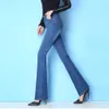 Женские утепленные зимние расклешенные джинсы от S до 6XL, утягивающие эластичные брюки-клеш с высокой талией, подкладка из бархата, флиса 231228