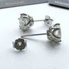 Butterflykiss 565mm Stud Earrings For Women Couple S925 Sterling Silver Rose Gold Plated Wedding Ear Jewelry Gifts 231225