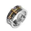 Cluster Rings Vintage Catholic Christian Cross Virgin Mary Embossed Ring Adjustable Size Suitable For Men's And Women's 2655