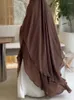 Vêtements ethniques Extra Long Khimar Mariffon 2 couches prière musulmane Vêtements islamiques Dubaï Turquie Femmes Hijab Robe Ramadan Hijabs Niqab