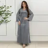 Roupas étnicas eid vestido muçulmano árabe dubai abaya vestidos africanos mulheres jalabiya marroquino kaftan com capuz