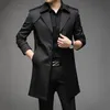 Мужская длинная траншея Mael Wursbreaker Casual Classic Trench Coat Men Clothing Casual Jacket Overwear BF8908 231227