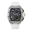 Richardmiler Luxury Watches Men's Automatic Wristwatches RM72-01 Flyback Chronograph Titanium Skeleton Dial 38mm HBRX