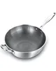 Gecoate anti-aanbakwok304 roestvrijstalen wokpan bakhandvat kookpottenkitchen kookgerei pannen4550449