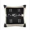 Wholesale Light Luxury French Single-Sided Printing Couch Pillows Holland Velvet Texture High-End Model Room Bedside Square Cushion Lumbar Pillow