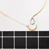 Pendant Necklaces Golden Collar Necklace For Women Goth Moon Crystal Pendientes Party Club Sexy Gothic Femme Jewelry
