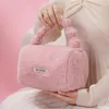 Sacos de armazenamento Lambswool Pele Maquiagem Kawaii Rosa Organizador De Pelúcia Jovem Senhora Meninas Viagem Saco Cosmético Bonito Macio Pen Escova Bolsa