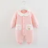 Autumn And Winter thicken Baby's Rompers Long Sleeve born Jumpsuit For Kids Girls Clothing Baby Girl Clothes 0-18 Months 231227
