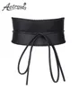 Ceintures AETRENDS femmes en cuir souple auto-cravate ceinture de serrage Style Obi large bande de taille D01125381564