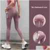 Lu Pant Align Lemon Yoga Outfit Leggings Mujeres Push Up Wear Deportes Mujer Jogger Pantalones Malla Bolsillo Entrenamiento Medias Tallas grandes 3XL Scrun DH8QV