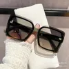 Sonnenbrillenrahmen 2023 Klassischer großer Rahmen Luxus Frauen Marke Designer Mode Kunststoff Vintage Runde Gradient Sonnenbrille UV400 Brillen