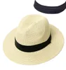 Zomerhoed Dames Panama Strohoed Fedora Strandvakantie Brede Rand Vizier Casual Zomerzonhoeden voor Dames8434063