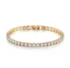 Bracelet de tennis pour femmes, rangée simple, diamants cz, 4mm, rond, complet, chaîne de tennis, bijoux Hip hop, 2302816