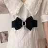 Ceintures Femmes Big Bow Taile Couleur solide élastique large ceinture de taille extensible pour Lady Dress Jirt Bowknot Decoration Stracts