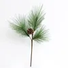 Decorative Flowers Artificial Pine Needles Branches With Cones Fake Plants Xmas Tree Christmas Garland Year Home Decoration Accessories