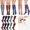 Chaussettes rayées pour femmes, bas Sexy en Nylon, hauteur des genoux, respirant, en coton tricoté, chauffe-chaussettes, cadeaux, vente en gros