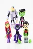 7pcsset Teen Titans Robin Cyborg Beast Boy Starfire Raven Silkie PVC Action Figure Speelgoed Collectible Model Toys voor kinderen Telefoon Acc2197757