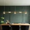 Kronleuchter streifen Gold oder Schwarze LED -Kronleuchter 3/5/6 Köpfe Lampen Bar Café Shop Home Decor Innenbeleuchtung minimalistische Hängsmessgeräte