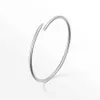 Bangle High Edition Small Model Slim Nail Armband Bangles For Women Men AAA Cubic Zirconia 316L Titanium Steel Jewelry Designer 2058