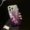 Luxury Dazzling Color Stamping Foxtail Phone Case For iPhone 11 12 13 14 15 Pro Max Fashion Gradual Color Shockproof IMD Cover 100pcs