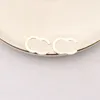 Placcato argento designer di marca di lusso lettere stud geometriche donne famose rotondo cristallo strass orecchino matrimonio perty gioielli circolare diamante 8349