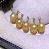 Real Gold AU750 Natural Southsea Pearl 10-11 mm Round Pendentif Nice Wedding Party Bijoux Gift Chains 234O