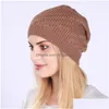 Beanie/Skull Caps Solid Color Hollowed Out Thin Plover Hat Women Sticked Warm Beanie Skl Caps Fashion Accessories Drop Deliv Dhgarden Dhfpn