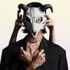 Halloween Billy Goat Half Face Masquerade Carnival Party Props rave mouton Skull Cosplay Cosplay Animal Mask5125760