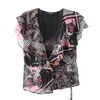 Women's Blouses Floral Print Sleeveless Neckline