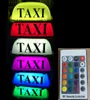 DIY LED TAXI Cab Teken Dak Auto Super Helder Licht Afstandsbediening Kleurverandering Oplaadbare Batterij voor TAXI Drivers1939917