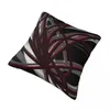 Kussen Bordeaux Grijs Artistiek Abstract Lint Kussensloop Bedrukking Hoes Decoratie Sierhoes Huis Rits