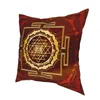 Cuscino shri yantra loto fiore buddismo cuscino cusca di poliestere decorazione di decorazioni per la decorazione casa 45 45 cm