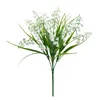 装飾的な花1枝の白い人工ユリの谷の花の贈り物フェイクブーケホームオフィスウェディングパーティーの装飾＃T2P