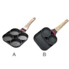 Pans Aluminium Alloy Cooking Home Easy Clean Breakfast 4 Hole Restaurant Non Stick Burger Eggs Ham Frying Pot Omelet Pan Kitchen