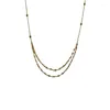 Pendants Luxury 925 Collier en argent sterling Chale Chain de cou Double pour femmes Girl Fine Jewelry Design 2023 Tendance Jewelr