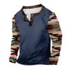 Men's T Shirts Outdoor Vintage V-neck Button Long Sleeve Fashion Sports T-shirt Hoodies And Sweatshirts Pulls Chauds Y2k Autumn