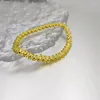 Bracelets de charme Heshi 18k plaqué or incrusté zircon soleil colonne vertébrale os bracelet en fleurs pour femmes hommes