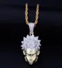 Hip Hop Full AAA CZ Zircon Bling Bling Out Cartoon Pendants Pendants Collar para hombres Joyería de rapero Gold Color Gift 2010145358730