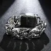 Heavy Stainless Steel Chunky Link Chain Men's Bracelets Punk Rock Double Charms Bracelet Jewelry Accessory 2022Link244w