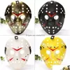 DHS Masquerade Masques Jason Voorhees Masque Vendredi 13e Horror Movie Hockey effrayant Halloween Costume Cosplay Plastic Party Fy2931 D DHFKW