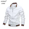 Höst- och vinterherrstativ Collage Casual Zipper Jacket Outdoor Sports Coat Windbreaker For Men Waterproof Bomber 231227