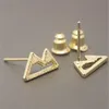 Fashion Mountain Peaks Stud أقراط Hollow Out Design Gold Silver Rose Three Color Eptivalial مناسبة للرجال والنساء 226n