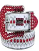 Western Cowboy BeltSimon Fashion Cowgirl Bling Bling Rhinestone Belt with Eagle Concho Studded Removable Buckle Large Size Belts for Men4266077