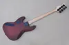 4 Strings Matte Red Electric Bass Guitar with 20 Frets Rosewood Freboard Active Circuit Customizable