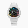 Original shock watch Digital Sport Quartz 2100 Unisex Watch White Rainbow Oak Series Detachable and assembling waterproof dial with original box