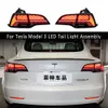 Per Tesla Modello 3 Gruppo fanale posteriore a LED Streamer dinamico Indicatore di direzione Freno Retromarcia Parcheggio Fendinebbia Fanale posteriore per auto Lampada posteriore