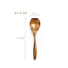 Eco-Friendly Natural Wooden Spoon Teaspoon Tableware Milk Honey Soups Coffee Tea Scoop Kitchen Baby Dinnerware Drop Delivery Dhtac