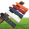 Silicone Rubber Watchband 22mm 24mm 26mm Black Blue Red Orange white watch band For PAM Strap Waterproof watchband tool6973574