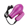 Secador de cabelo mini secador profissional coletando bico 220v plug plug de viagem dobrável soprador elétrico 231208